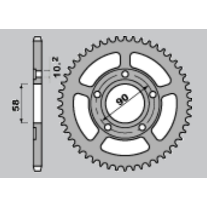 JR rear sprocket 281 35 HONDA NSR 125 '89-'93, NSR 125 '94-'98 (JTR604.35)