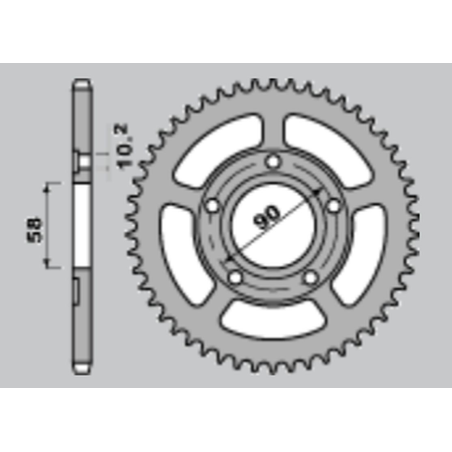 JR rear sprocket 281 35 HONDA NSR 125 '89-'93, NSR 125 '94-'98 (JTR604.35)