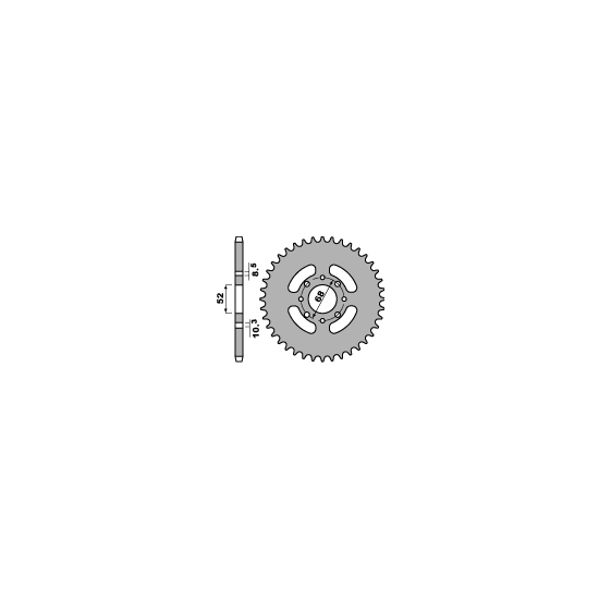 PBR rear sprocket 801 51 F (pitch 420)