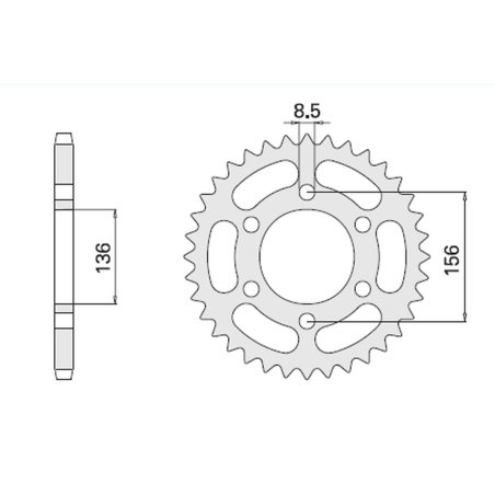 CHT galinė žvaigždė 830 46 HUSQVARNATE 610 (817-46)