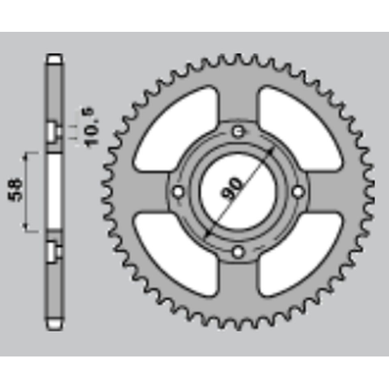 CHT rear sprocket 279 40 HONDA HONDA MTX 125R 83-94 (279-40) (JTR27.40, JTR273.40)