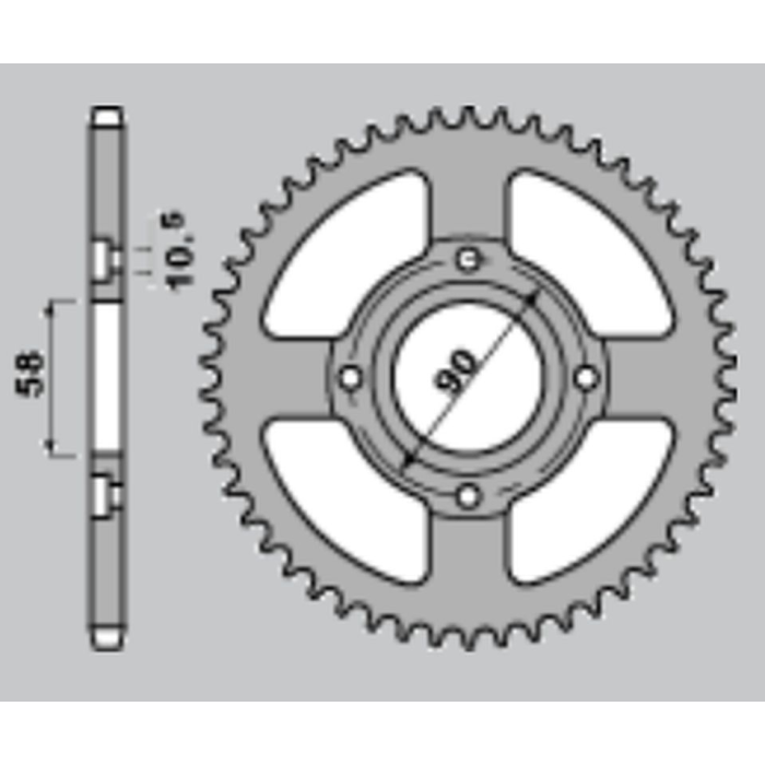 CHT rear sprocket 279 40 HONDA HONDA MTX 125R 83-94 (279-40) (JTR27.40, JTR273.40)