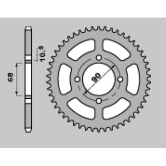 JR rear sprocket 243 53 HONDA MTX 125 RW '83-'94