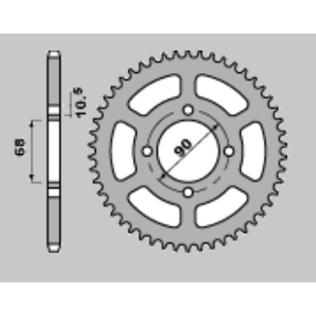 JR rear sprocket 243 53 HONDA MTX 125 RW '83-'94