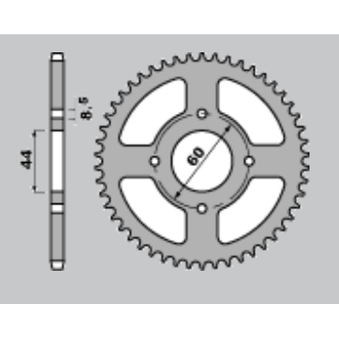 CHT rear sprocket 832 45 YAMAHA MBK (832-45) YAMAHA DT 80 MX