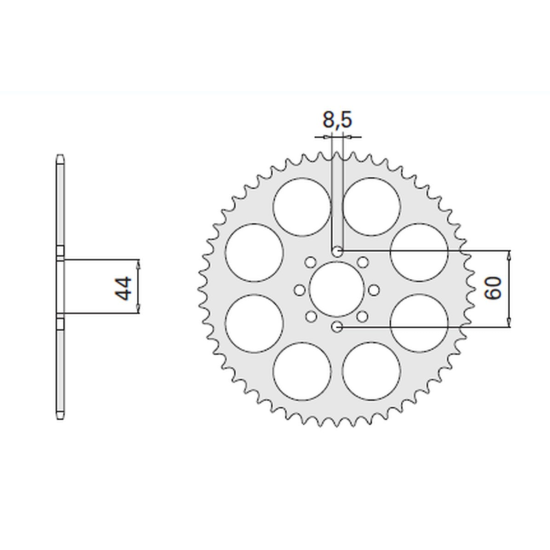 CHT rear sprocket 4461 52 YAMAHA DT 50R 99-02 (2078-52) (JTR1832.52)