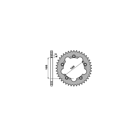 PBR rear sprocket 380 42 F GILERA 50 (90-94)