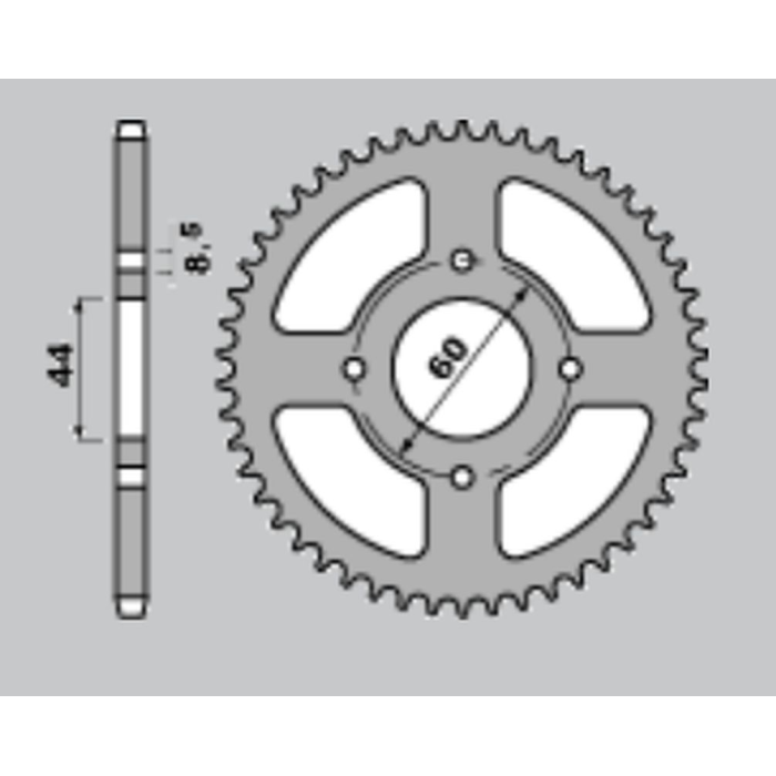 CHT rear sprocket 832 42 (832-42) YAMAHA DT 80 MX