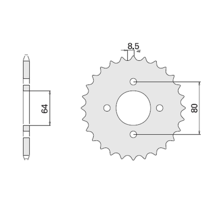 CHT rear sprocket 834 37 (834-37) YAMAHA TT-R 110, DT-R 50 '96-'99