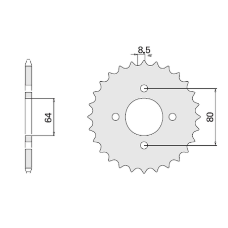 CHT rear sprocket 834 37 (834-37) YAMAHA TT-R 110, DT-R 50 '96-'99