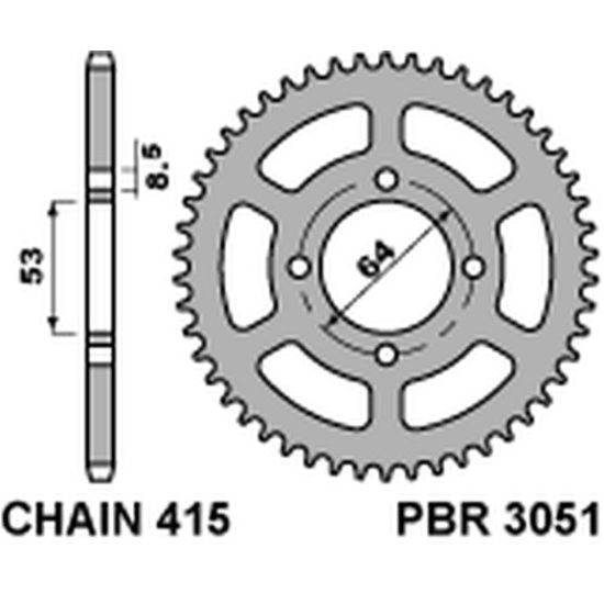 PBR galinė žvaigždė 3051 50 F