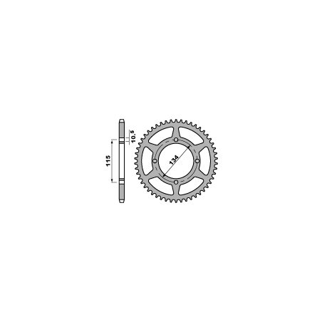 PBR rear sprocket 710 50 CAGIVA ELEFANT '86-'88 (JTR714.50)