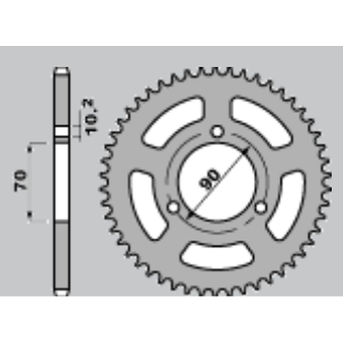 CHT rear sprocket 239 47 HONDA MTX 80 (239-47) (JTR239.47) (pitch 420)