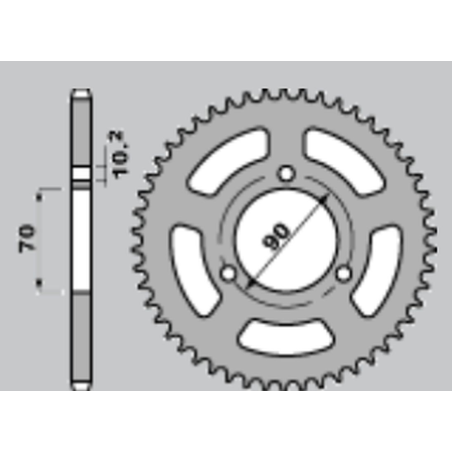 CHT galinė žvaigždė 239 47 HONDA MTX 80 (239-47) (JTR239.47) (žingsnis 420)