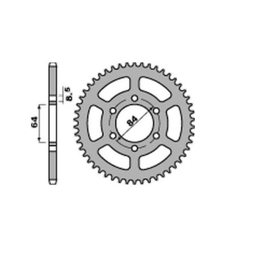 JR rear sprocket SUZUKI TS 125 ER 78-85, DR 125SE '94-'00 (JTR809.44) (pitch 428)