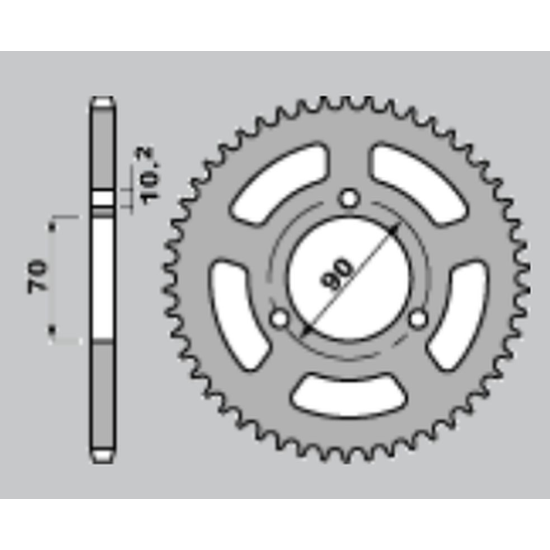 JR rear sprocket 239 42 HONDA MTX 80R '83-'86 (JTR239.42)