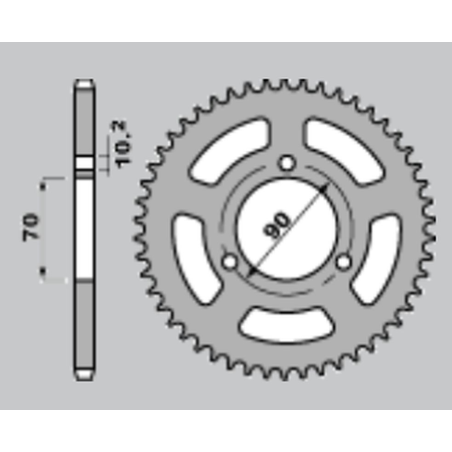 JR galinė žvaigždė 239 42 HONDA MTX 80R '83-'86 (JTR239.42)