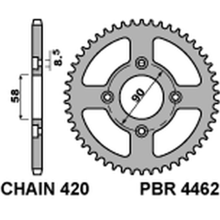 PBR galinė žvaigždė 4462 35 F (žingsnis 420)