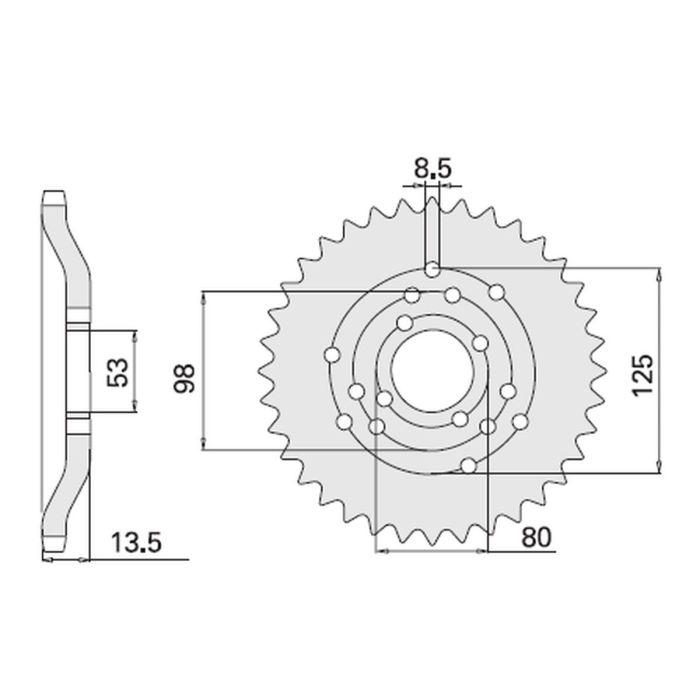 CHT rear sprocket 4331 50 (2035-50) DERBI SENDA 50 '96-'99