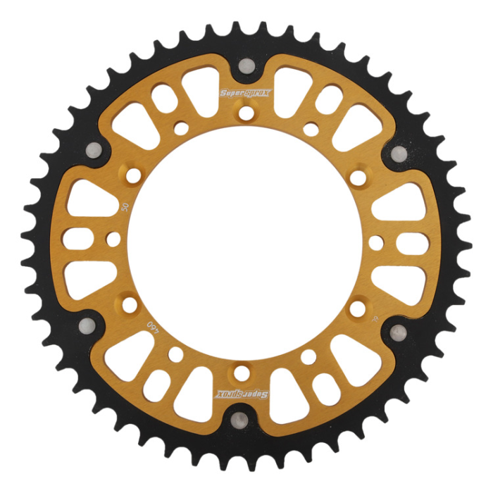 SUPERSPROX rear sprocket 489 50 STEALTH (steel-aluminum) KAWASAKI KX/KXF `84-18 (JTR460.50) color gold