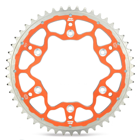 MOTO-MASTER galinė žvaigždė DUAL RING (plieninė-aliumininė) 899 48 (89948) spalva oranžinė KTM/ HUSQVARNA/ HUSABERG (JTA897.48) 
