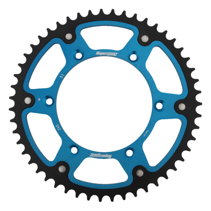 SUPERSPROX rear sprocket 270 51 STEALTH (steel-aluminum) YAMAHA YZ/YZF '99-'18 (JTR251.51) (JTR245/2.51) color blue