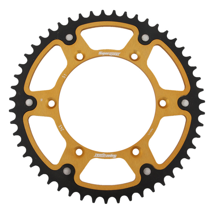 SUPERSPROX rear sprocket 270 51 STEALTH (steel-aluminum) YAMAHA YZ/YZF '99-'18 (JTR251.51) (JTR245/2.51) color gold