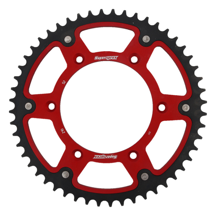SUPERSPROX rear sprocket 289 52 STEALTH (steel-aluminum) HONDA CR/CRF '83-'16 (JTR210.52) color red
