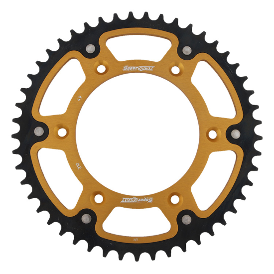 SUPERSPROX rear sprocket 289 49 STEALTH (steel-aluminum) HONDA CR/CRF/XR '83-'16 (JTR210.49) color gold