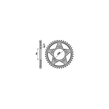 PBR rear sprocket 4470 45 aluminum MARCHESINI (pitch 530)