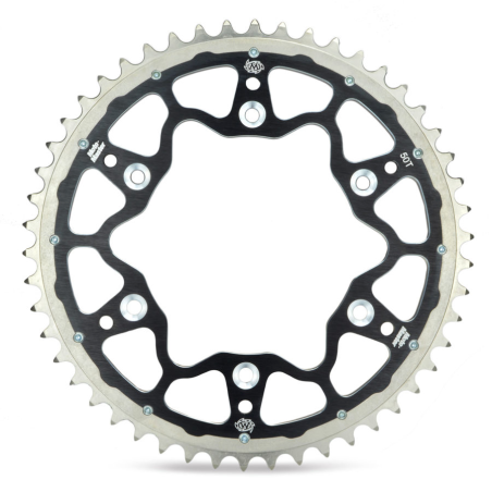 MOTO-MASTER galinė žvaigždė DUAL RING (plieninė-aliumininė) 270 52 (27052) spalva juoda YAMAHA YZ/YZF '99-'18 WRF '01-'18 (JTR25