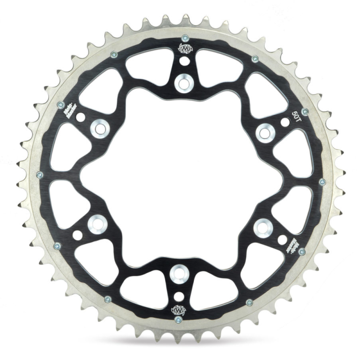 MOTO-MASTER galinė žvaigždė DUAL RING (plieninė-aliumininė) 489 49 (48949) spalva juoda KAWASAKI KX/KXF, SUZUKI RMZ '04-'06 (JTR