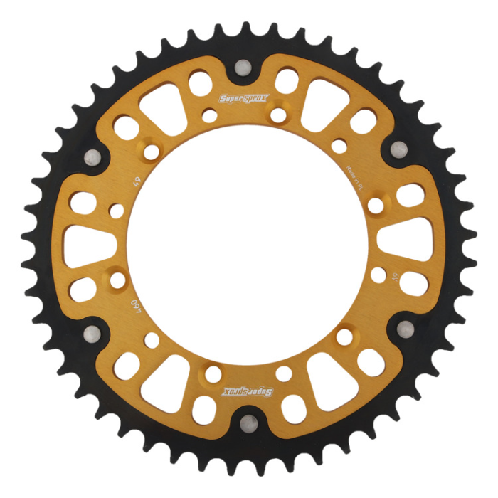SUPERSPROX rear sprocket 489 49 STEALTH (steel-aluminum) KAWASAKI KX/KXF `84-18 (JTR460.49) color gold