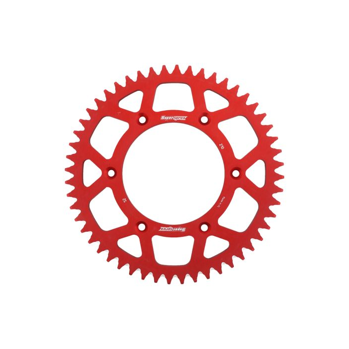 SUPERSPROX rear sprocket aluminum 7075-T6 289 52 HONDA CR/CRF '83-'16 (JTR210.52) color red