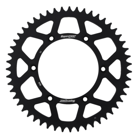 SUPERSPROX galinė žvaigždė aliumininė 7075-T6 808 51 SUZUKI RM/RMZ (JTR808.51) spalva juoda