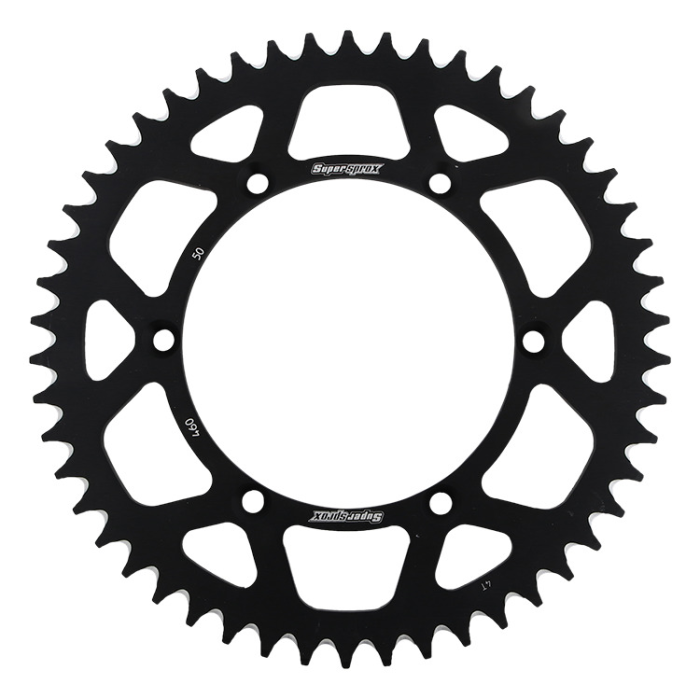 SUPERSPROX rear sprocket aluminum 7075-T6 489 50 KAWASAKI KX/KXF 84-18 (JTR460.50) color black