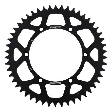 SUPERSPROX galinė žvaigždė aliumininė 7075-T6 489 50 KAWASAKI KX/KXF 84-18 (JTR460.50) spalva juoda