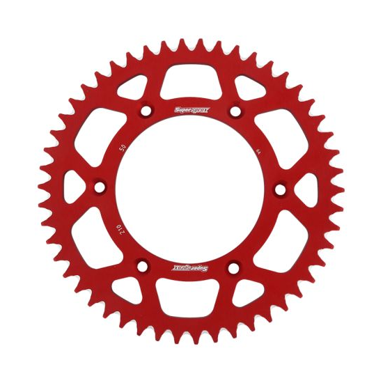 SUPERSPROX rear sprocket aluminum 7075-T6 289 50 HONDA CR/CRF/XR '83-'16 (JTR210.50) color red