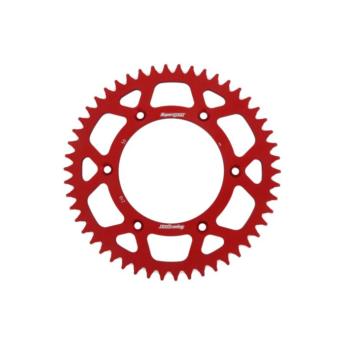 SUPERSPROX rear sprocket aluminum 7075-T6 289 50 HONDA CR/CRF/XR '83-'16 (JTR210.50) color red