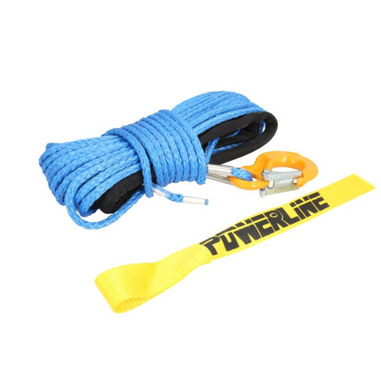 Quad winch synthetic rope with hook