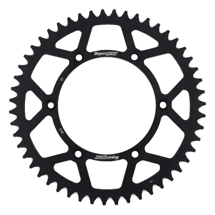SUPERSPROX rear sprocket aluminum 7075-T6 270 51 YAMAHA YZ/YZF '99-'18 (JTR251.51) (JTR245/2.51) color black
