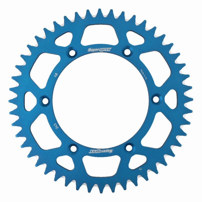 SUPERSPROX rear sprocket aluminum 7075-T6 270 48 YAMAHA YZ/YZF '99-'18 (JTR251.48) (JTR245/2.48) color blue