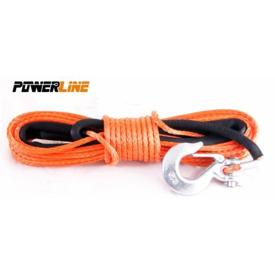 Quad winch synthetic rope with hook