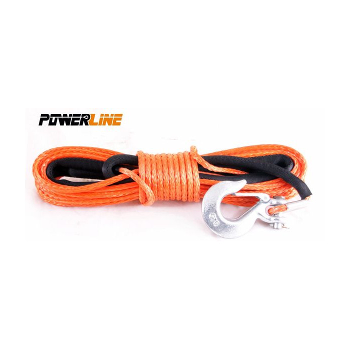 Quad winch synthetic rope with hook