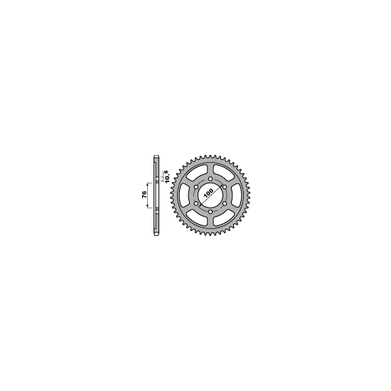 PBR rear sprocket 825 42 C45 SUZUKI GSX 750 99-01 - to 816 42 (pitch 530) (JTR816.42)
