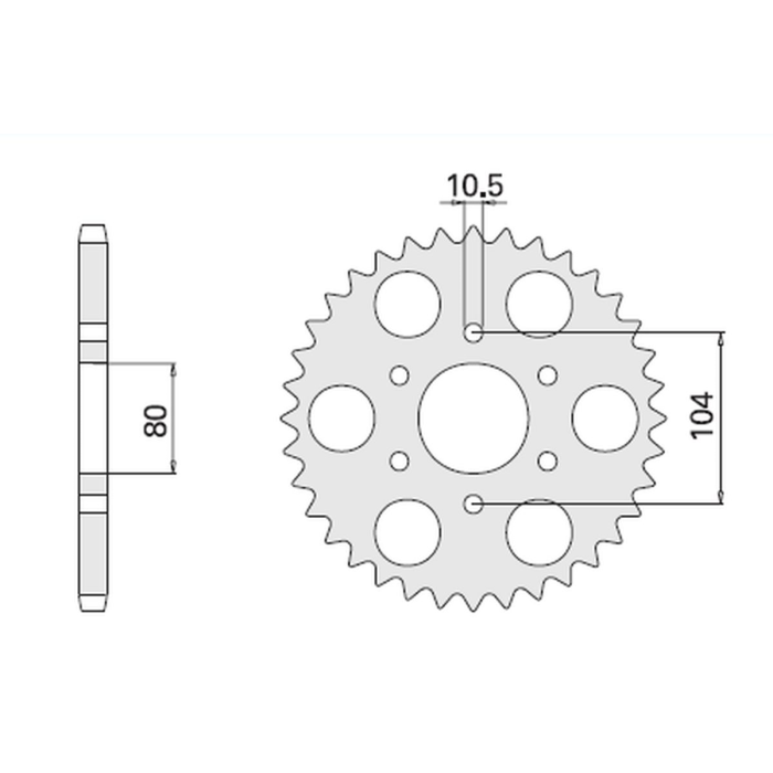 CHT rear sprocket 501 40 KAWASAKI Z 1000 '78-'82 (A4140501400)