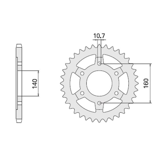 CHT rear sprocket 502 48 KAWASAKI ZR 1100 ZEPHYR (502-48) (JTR502.48)