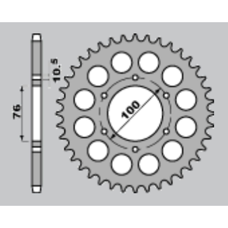 JR galinė žvaigždė 816 52 SUZUKI GSX 1100F '88-'96, GSX-R 1100 '89-'00, SUZUKI GS 550 '79-'88, GSX 750 '83-'03, FR 900RR '94-'00