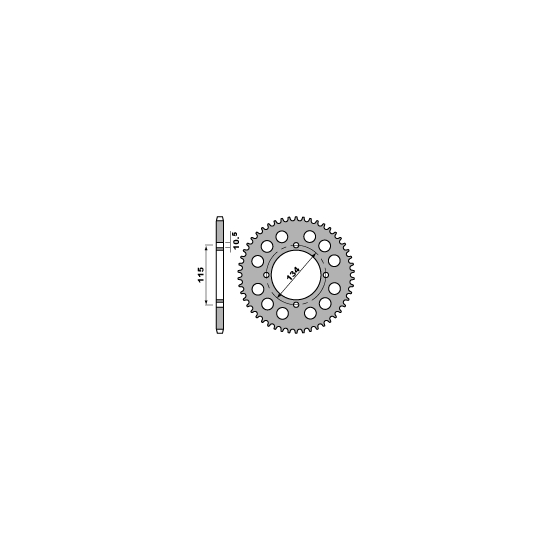 PBR rear sprocket 711 48 C45 DUCATI 650 INDIANA 86-88 (pitch 530)