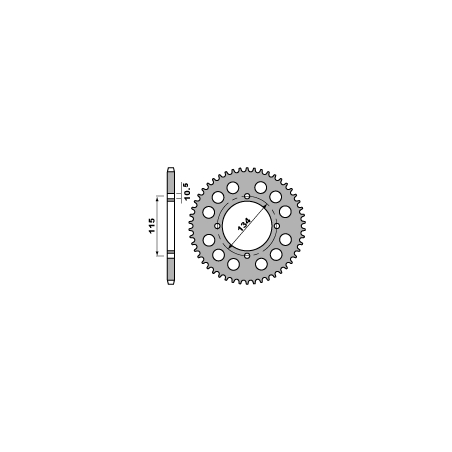 PBR rear sprocket 711 48 C45 DUCATI 650 INDIANA 86-88 (pitch 530)
